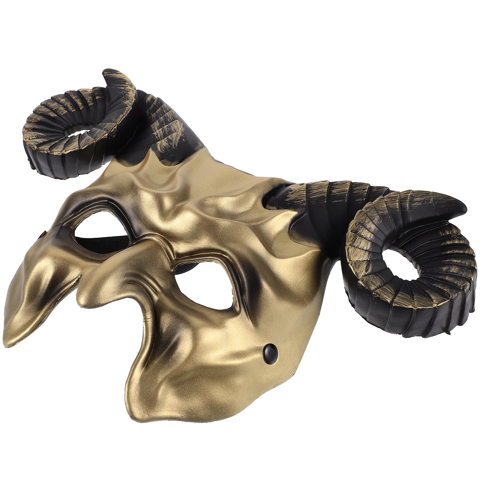 Maschera in corno Corno Nero Decorazioni per travestimento Maschera per travestimento di Halloween Maschere per costumi Puntelli per foto pelosi spaventosi Abbigliamento comodo