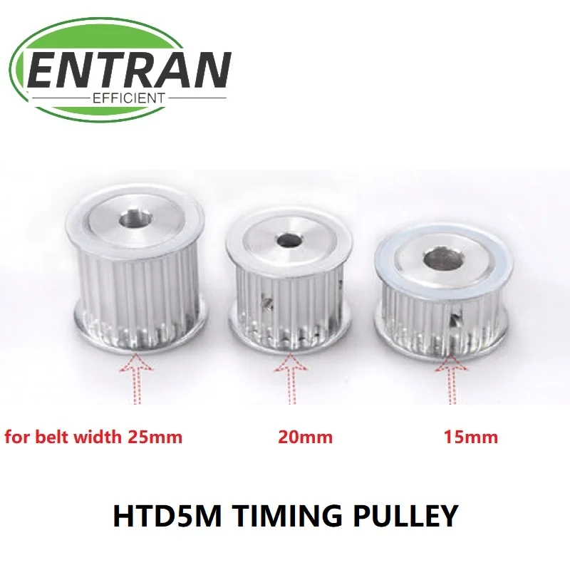 HTD5M 20Teeth Bore 5/6/6.35/7/8/10/12/12.7/14/15/16/17/18/20 AF Timing Pulley Aluminum Alloy For Belt Width 10mm 15mm 20mm 25mm