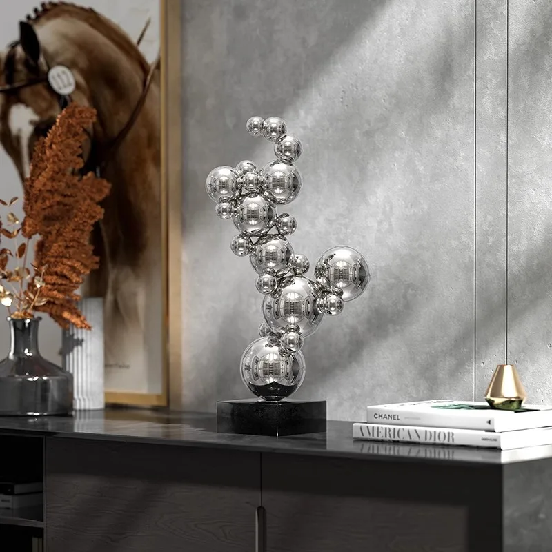 Durable Modern Stainless Steel TV Cabinet Decoration Environmentally Friendly Home Office Desktop Metal Crafts for Birthday