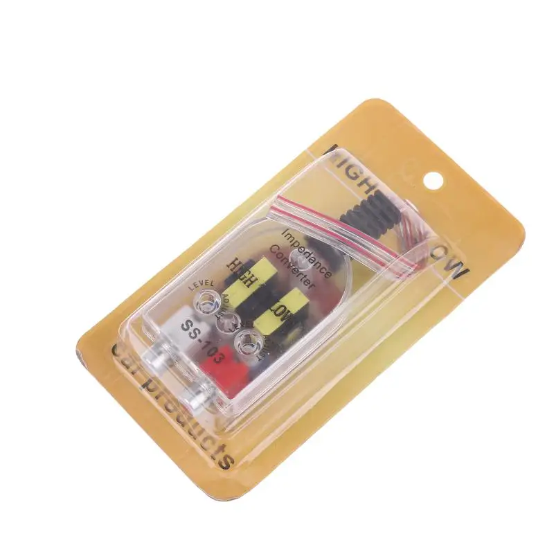 1/3Pcs High to Low Level RCA Adapter Car Audio Impedance Converter For Car Subwoofer Audio Accessories