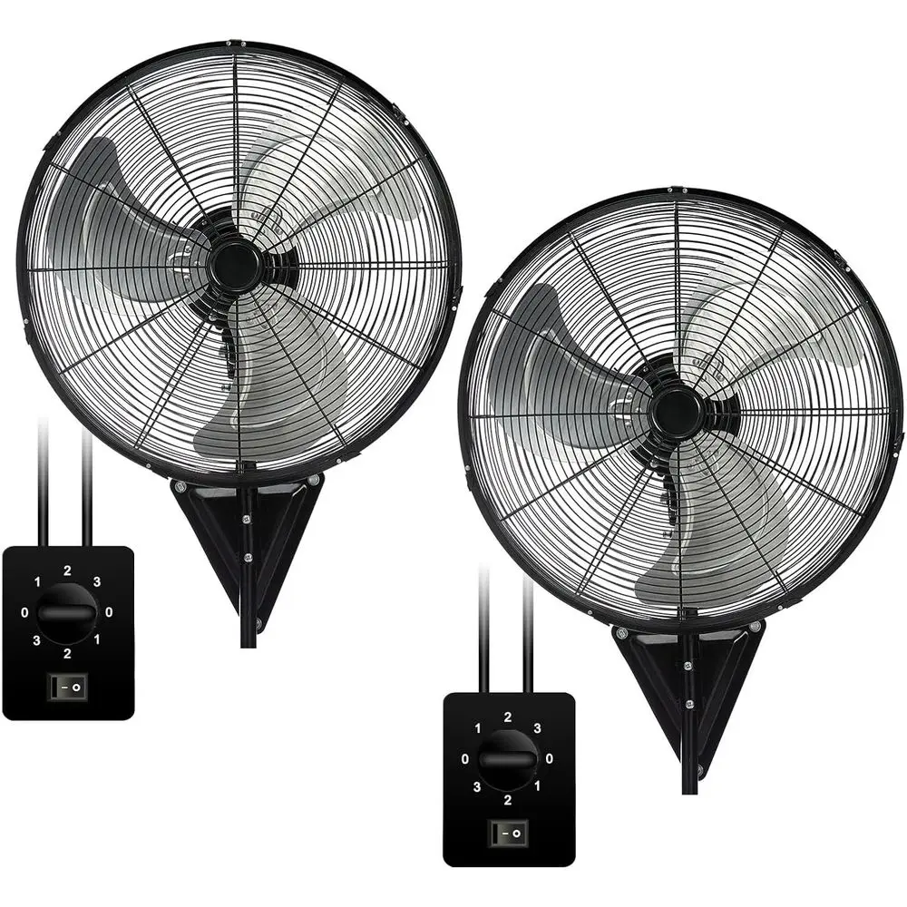 

2 Pack 20 Inch Wall Mount ans, Oscillating an with 3 Speed Settings, High Velocity ans with Adjustable or Commercial, Industrial
