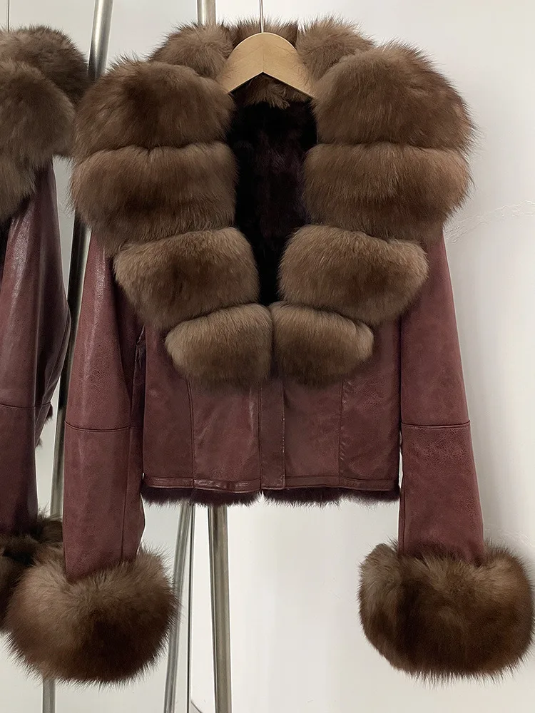 ZMEENNA Dames Elegante Korte Nepbontjas Pluizige Winterjas Zachte Warme Bovenkleding Stijlvolle Modieuze Pluche Top ZM3381