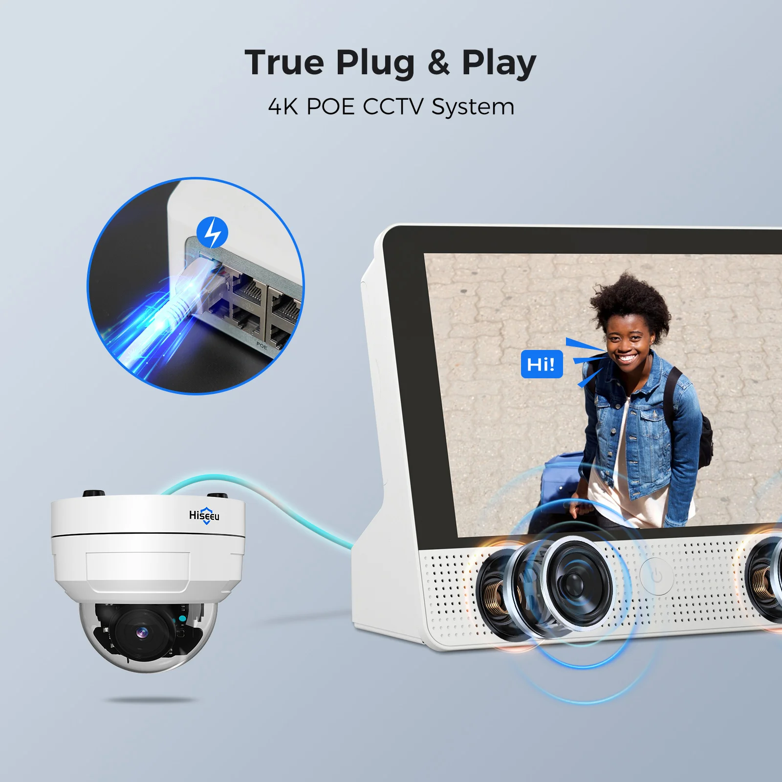 Kit vidéo de sécurité Anti-destructive, dôme PTZ 4K 8MP, Audio bidirectionnel, Vision nocturne, système POE NVR, caméra de Surveillance à usage domestique