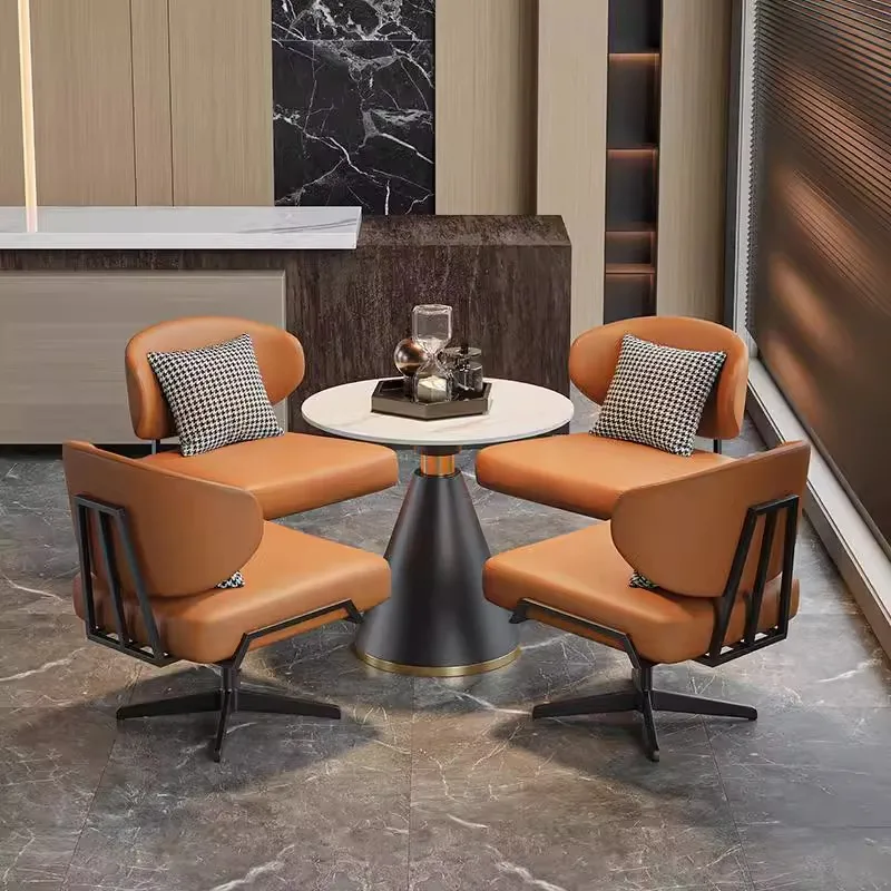 

Customizable Nordic light luxury beauty salon clubhouse reception area single sofa chair modern simple office negotiation one