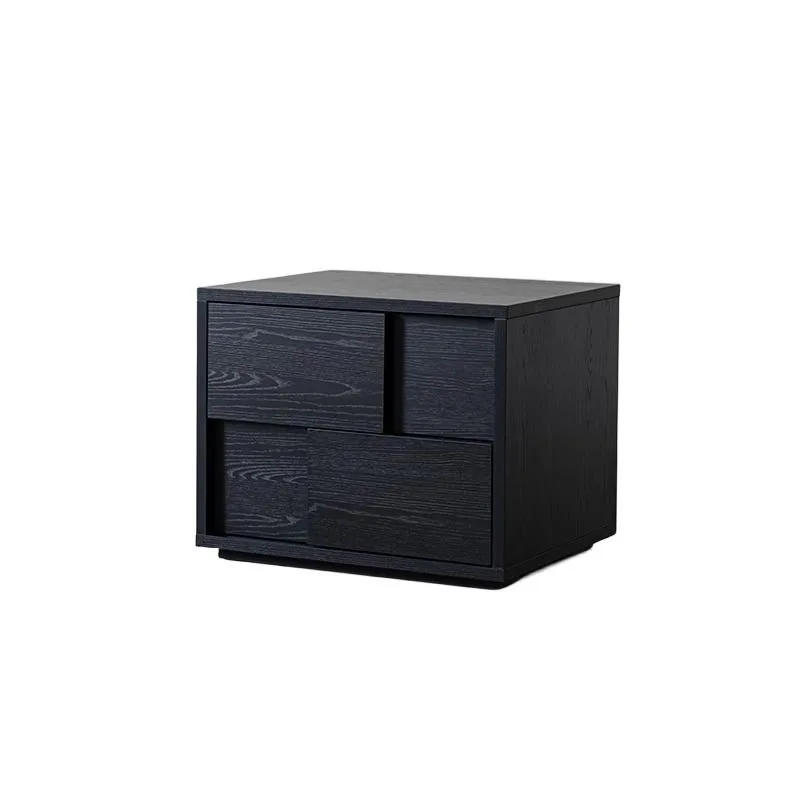 

Italian minimalist black bedside table modern bedroom minimalist bedside table designer storage drawer locker simple