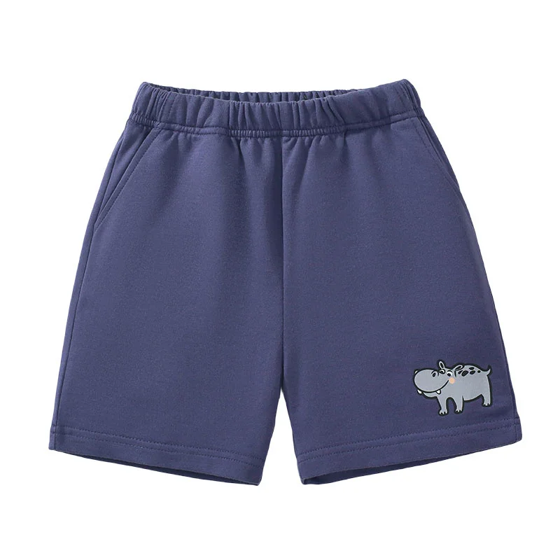 

Hippo 2-7T Summer Boys Shorts Animals Print Drawstring Baby Boys Girls Short Pants Animals Children's Kids Trousers