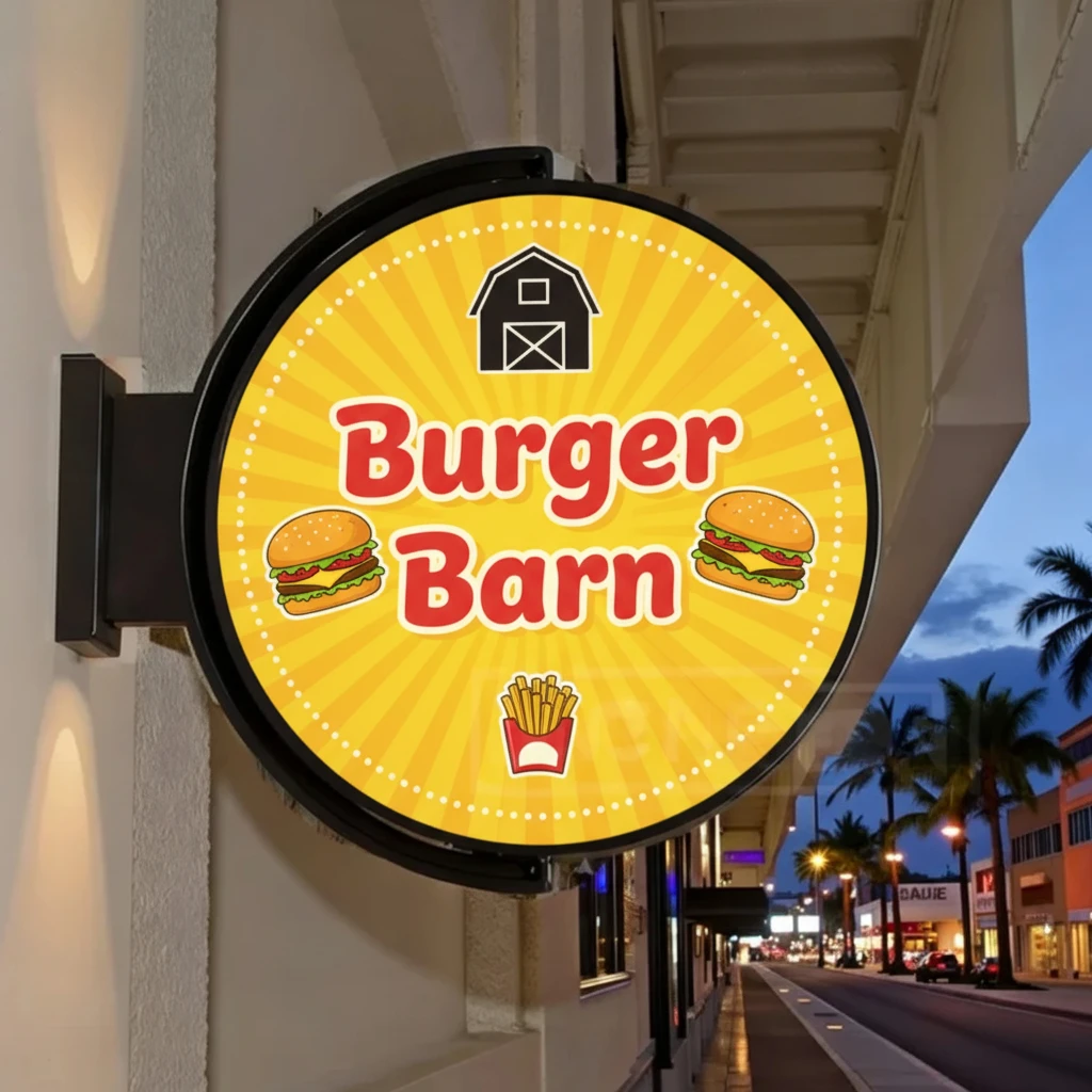 

Пользовательский 360° ° Вращающийся световой короб - вращающаяся акриловая вывеска со светодиодной подсветкой для наружного домашнего бизнес-магазина, водонепроницаемая бытовая техника