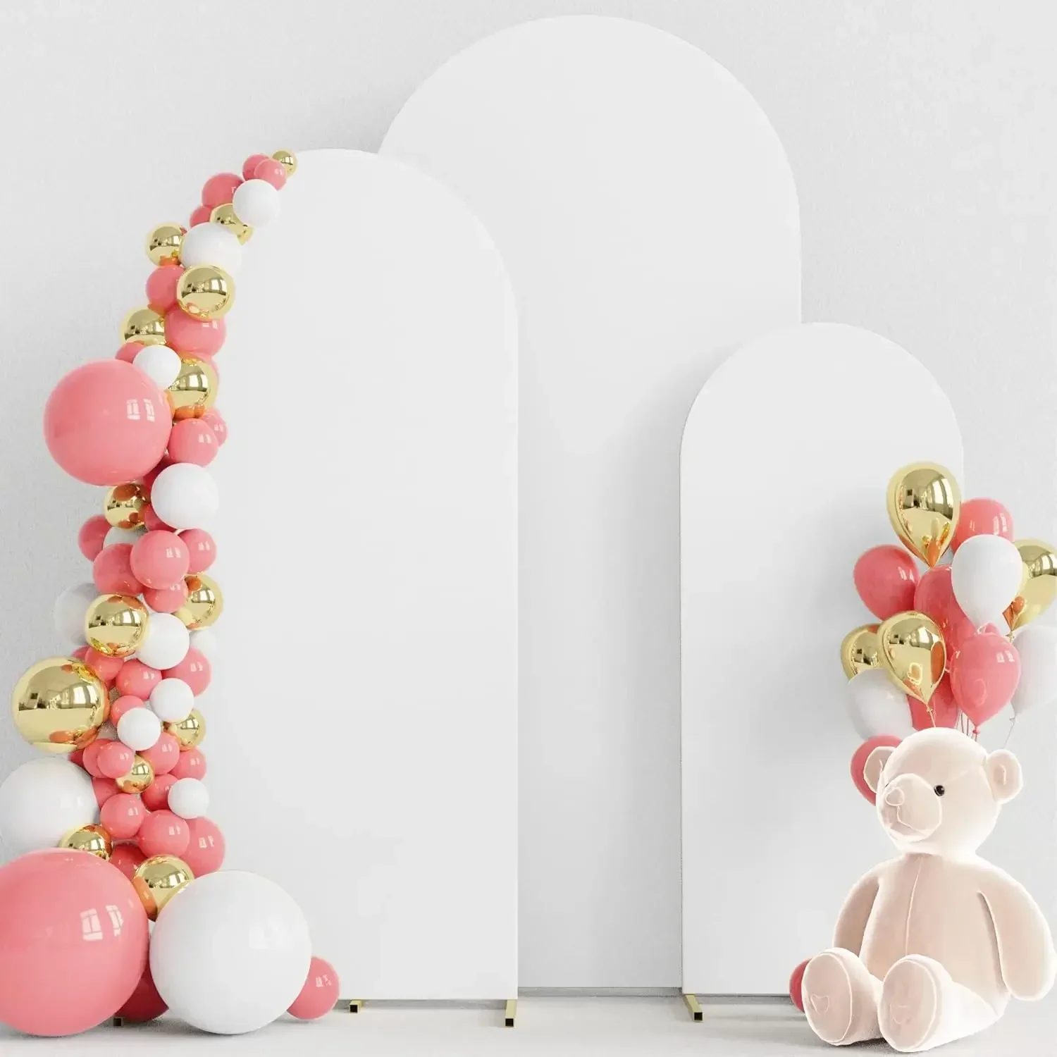 Double Sided Arch Backdrop Cover Elastic Spandex Background Wedding Birthday Baby Shower Anniversaire Custom Party Decorations