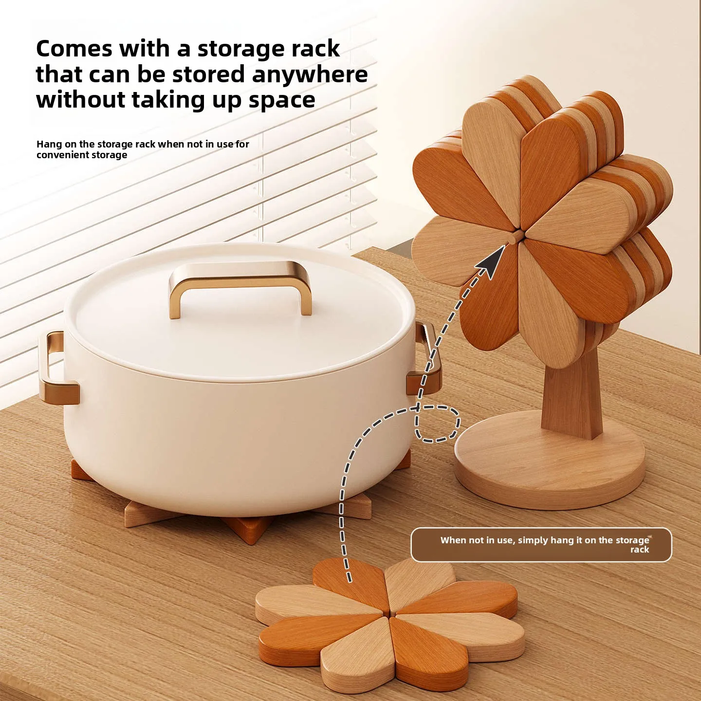 Windmill Wooden Heat Resistant Coaster Placemat Kitchen Tableware Creative Phone Stand
