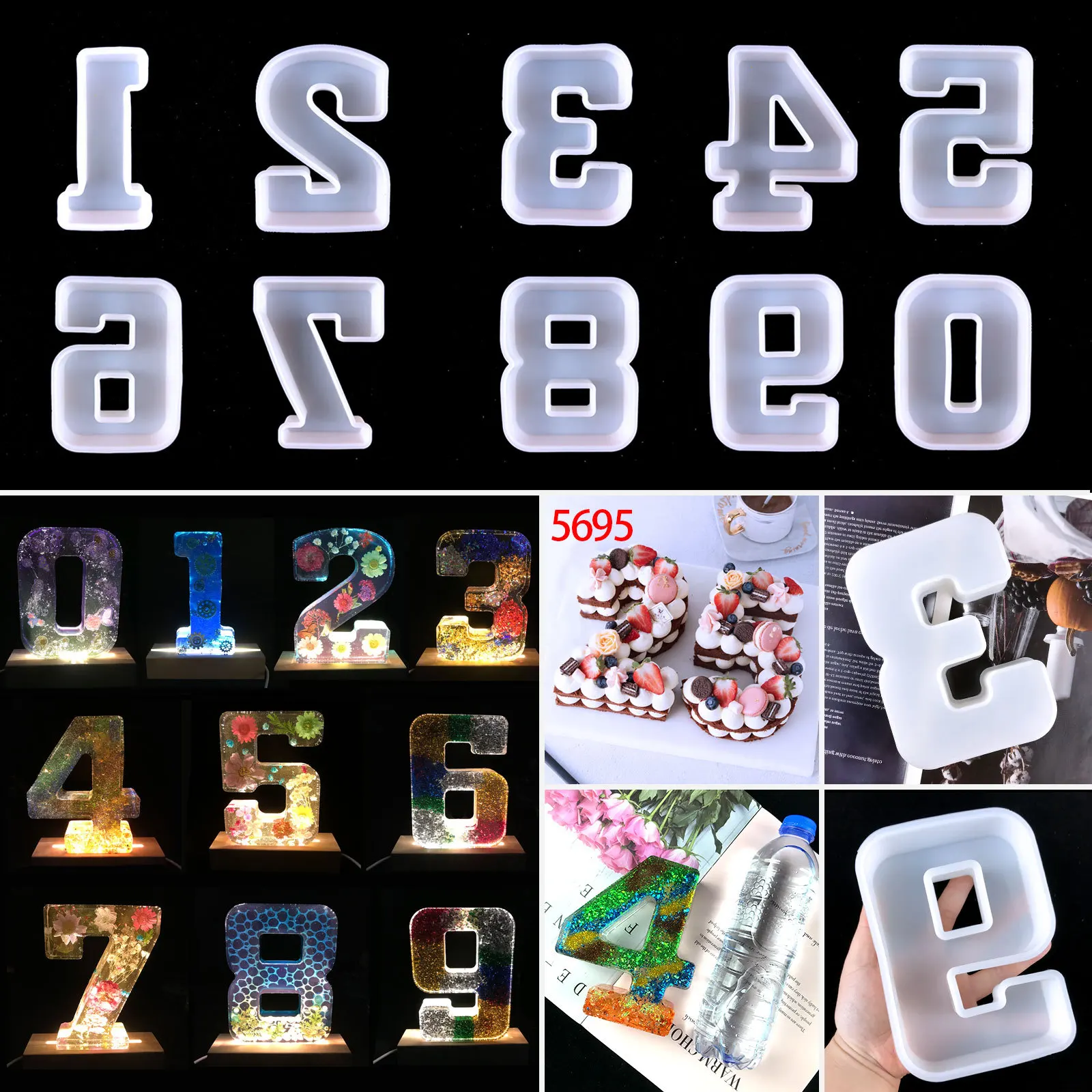 16cm 26 Capital Letters Silicone Mold DIY Alphabet Crystal Epoxy Resin Casting Mold Birthday Party Couple Proposal Wedding Decor