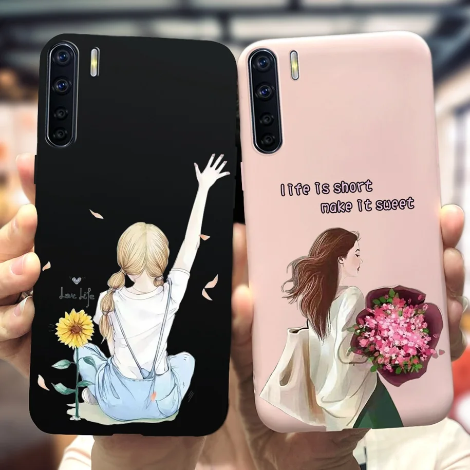 For OPPO Reno 3 Case CPH2043 Cover Fashion Flower Silicone Soft TPU Slim Funda For OPPO A91 F15 CPH2021 OPPOA91 Reno3 Phone Case