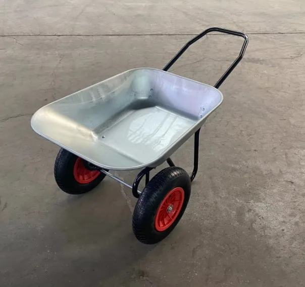 WB6383 75L Строительная функция Металлическая садовая тачка и веревка De Chantier и тележка с пневматическим плоским свободным колесом
