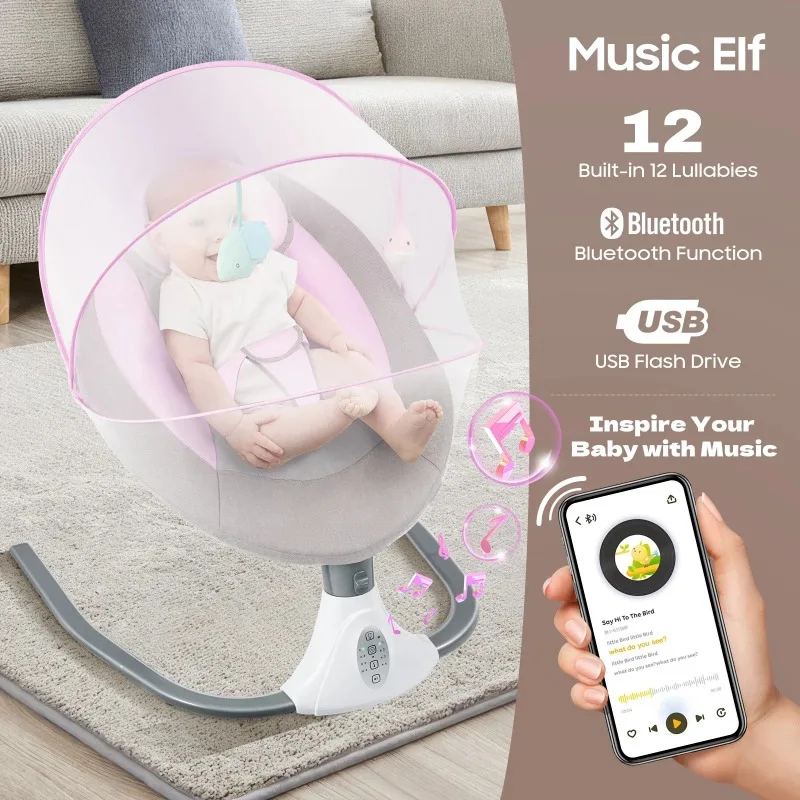 Electric Smart Baby Swings New Style Multifunctional Foldable and Detachable Mother Coax The Baby To Sleep Baby Rocking Chair