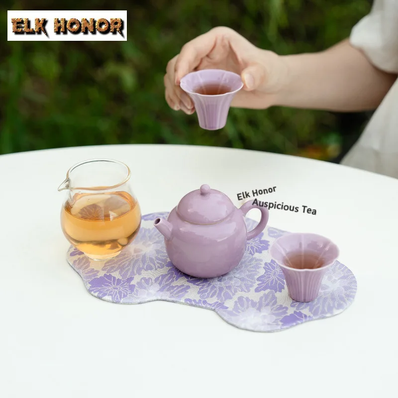 The Purple Air Comes From The East Tea Set Complete Set Luxury Tea Ceremony Set Teapot And Tea Cup Set Tableware Collection Gift view 3