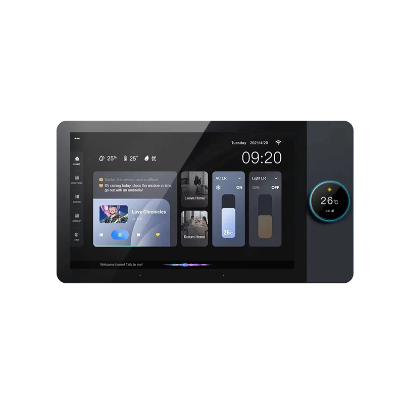 

2025 8'' Tuya HD LCD Touch Control Panel Android Smart Home Central Control Gateway With Audio Music Play Light-dimmer Function