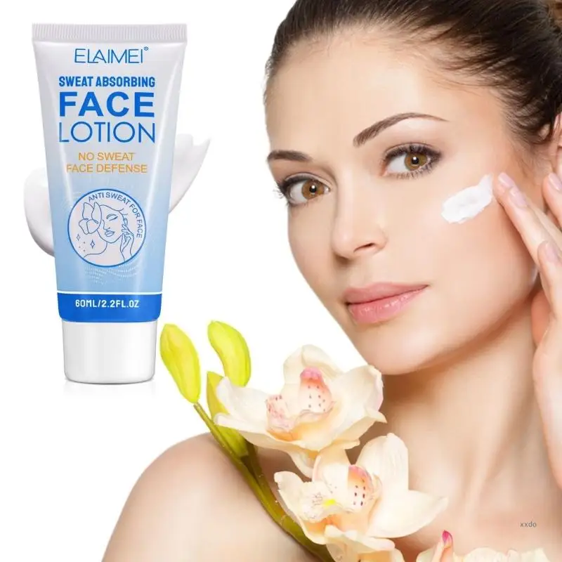 ELAIMEI Antiperspirant Sweat Absorbing Face Lotion Antiperspirant for Face Forehead Scalp Sweat Blocker Face Lotion Deodorant