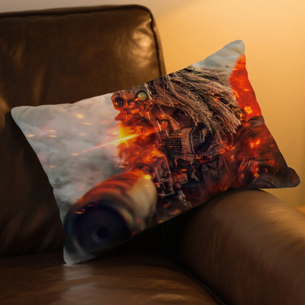 Battlefield 6 Neuer Spiel-Kissenbezug Rechteckiger Kissenbezug Bedruckt Nachttisch Sofa Zimmer Heimdekoration Kissenhülle – Detail 4