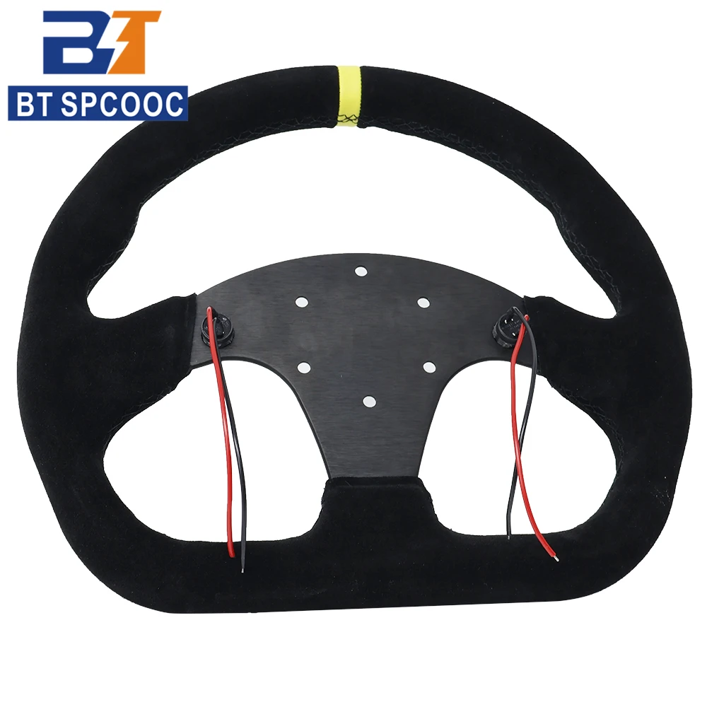 D Shape JDM Car Sport M Style 13inch 325mm Steering Wheel Universal Gaming Racing Simulator For PC Yellow Black Blue Red White