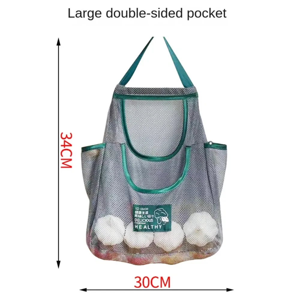 Terylene Hanging Storage Bags Large Capacity Portable Multifunctional Tote Bag Multi-purpose Kitchen Wall Hanging Net Kitchen