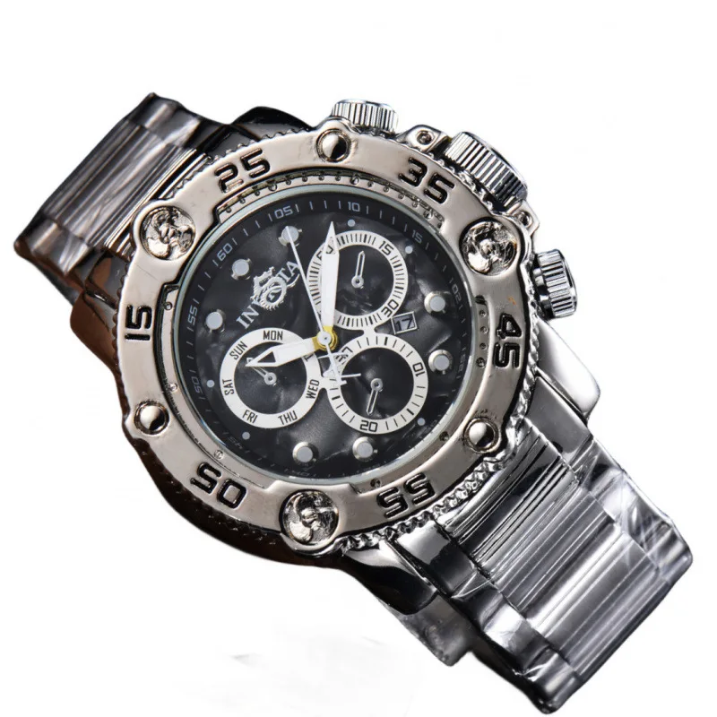 ساعة جوكر لوني للرجال 2025 من الفولاذ المقاوم للصدأ بحركة كوارتز بمينا قزحي الألوان مقاومة للماء 100 متر تصميم فريد مضيء