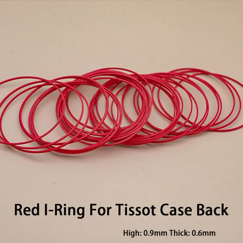 Red Gasket I-Ring 25-33MM Plastic Gasket Suitable For Tissot Watch Case Bottom Cover T035 Couturier 1853 Original Other