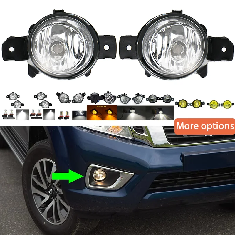 White / Yellow Fog Lights Fog Lamp Assembly For Nissan Frontier D23 NP300 Frontier Navara 2015 2016 2017 2018 2019