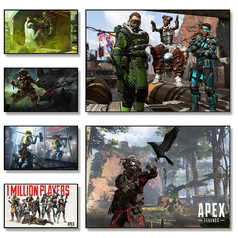 Apex Legends Pop Game Characters Poster Catalyst Revenant Game Canvas Painting Wall Art  Picture for Room Home Decoration Gifts