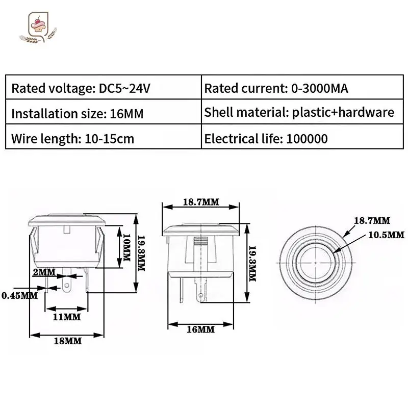 For LED Strip DIY Bed Closet Light illuminated Cabinets Controller DC 5-24V Stepless Touch Head Dimmer Induction Switch