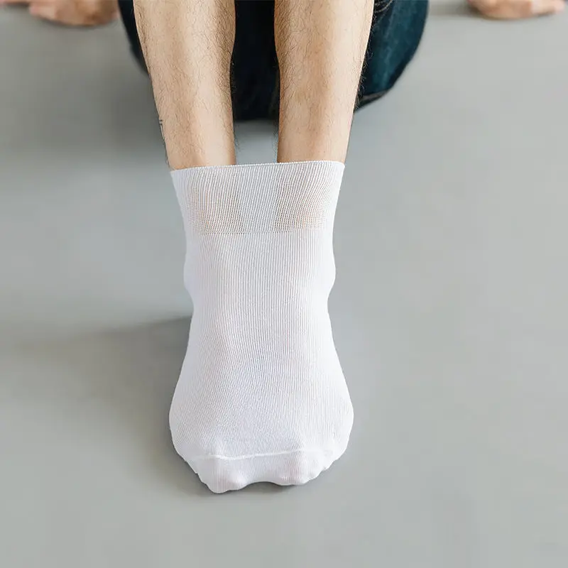 Calcetines de algodón cómodos para diabéticos, medias de boca suelta para prevenir venas varicosas, Para pacientes mayores y adultos, 10 piezas = 5