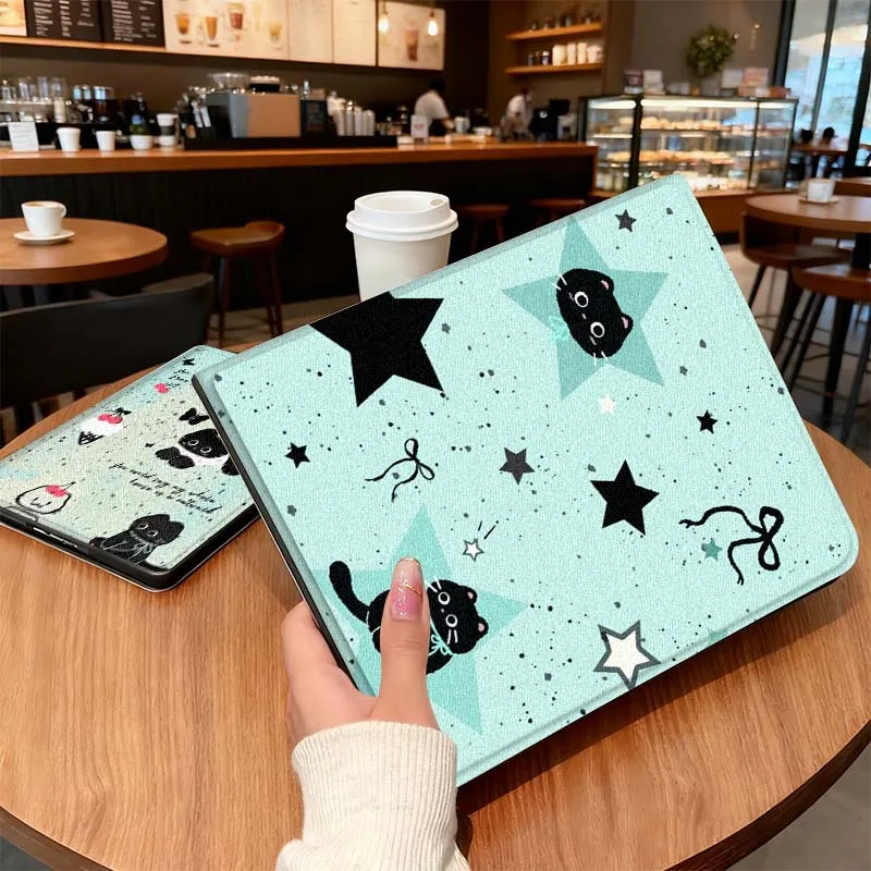 

Interesting Black Cat Pattern For Honor Tab Tablet MagicPad 3 6 7 X8 V7 V8 8 9 X9 X8a X9a 10 Pro Inch 2020 2021 Tablet Case