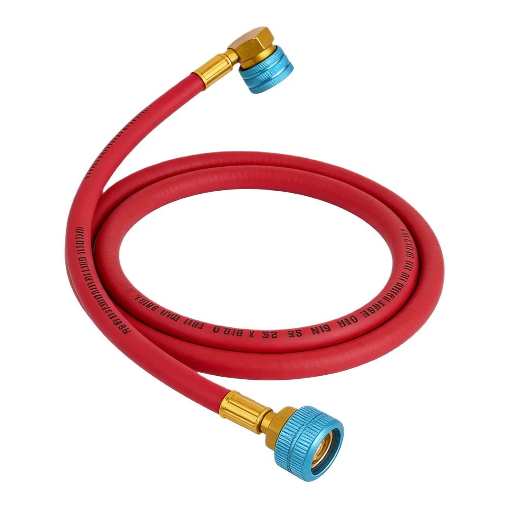 Automotive Grade U-Charge Hose with Pressure Monitoring for R1234YF Use 1/2 LH Can Opener for Consistent Recharge Accuracy