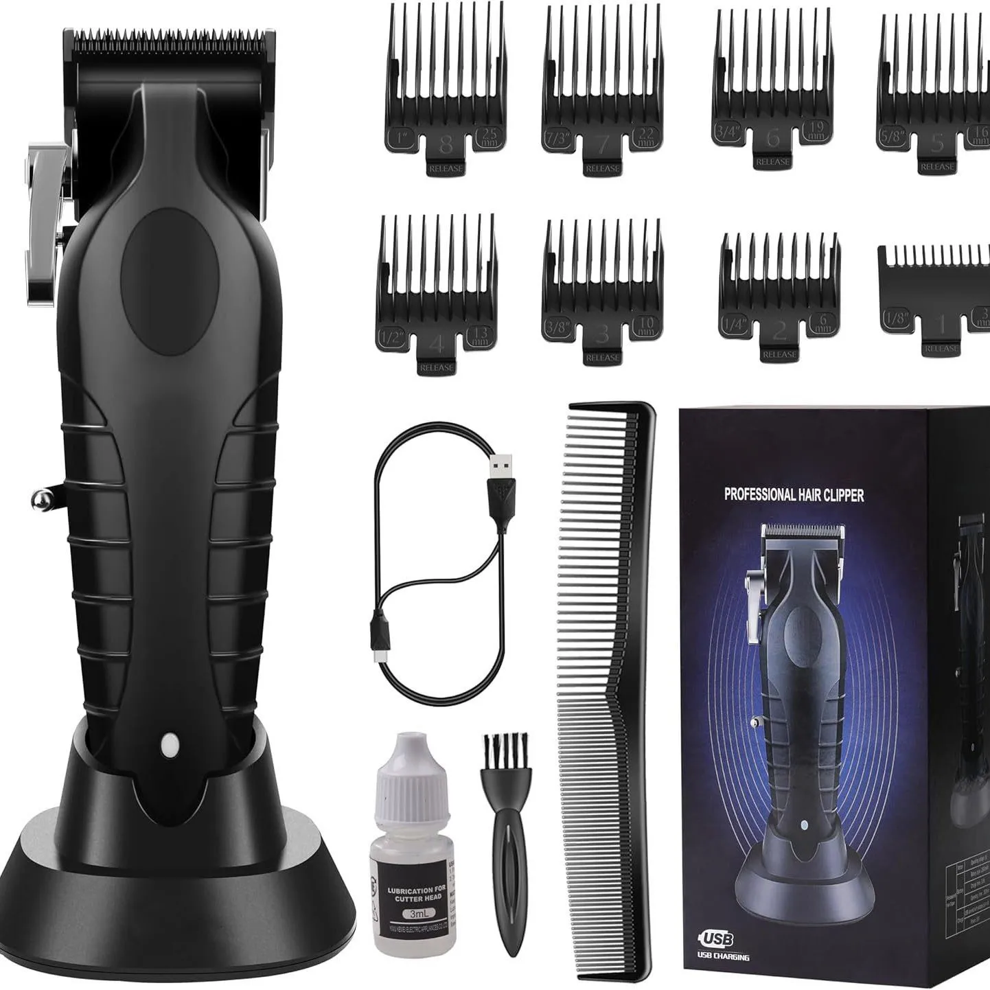 professional-salon-grade-hair-clipper-with-charging-base-usb-rechargeable-li-ion-2500mah-fade-detail-t-blade-trimmer-for-barbers