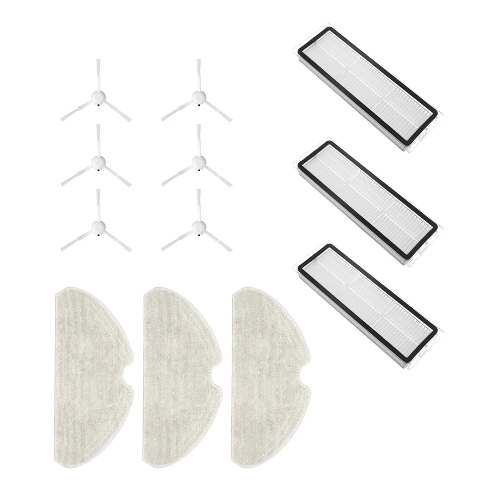 

9/ 12pcs Rubber Main Brush/Side Brush/Hepa Filter Mop Cloth Cleaning Kits for Dream D10S Robot Vacuum Replacement Parts