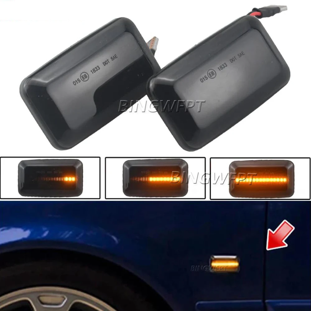 2 Pcs Dynamic LED Side Marker Lamp For Audi A6 S6 100 C3 C4 200 80 90 B2/B3/B4 Cabriolet Coupe V8 Turn Signal Indicator Light