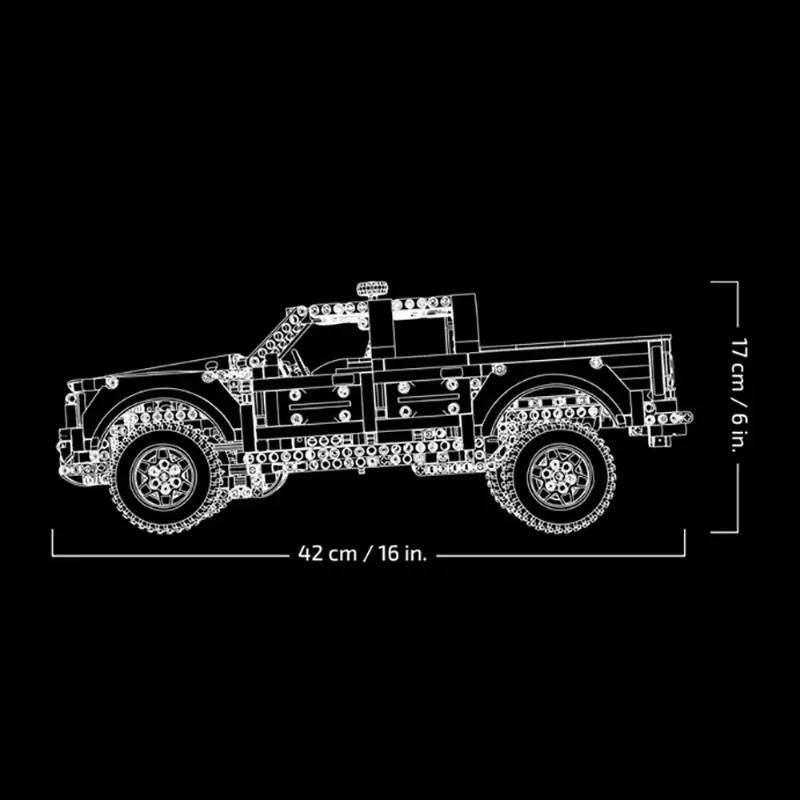 MINISO 1379 قطعة ديزني فورد رابتورز F-150 شاحنة صغيرة سيارة سباق MOC 42126 نموذج سيارة الطوب لعب للأطفال هدايا