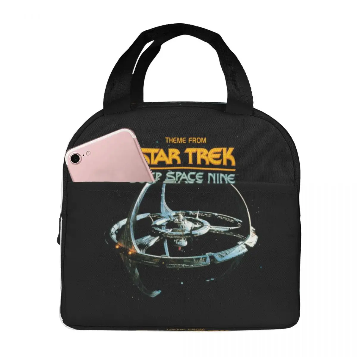 

Stars Treks Deep Space Nine Space Station Insulated Lunch Bag for Women Cooler Thermal Food Box Tote Lunch Boxes Container