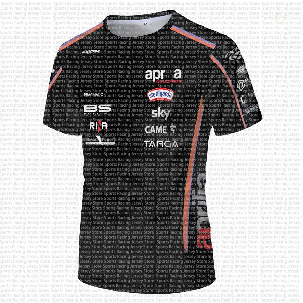 Men's Black Racing Style 3d Print T-shirt Short Sleeve Crew Neck Sports Team Inspired Tee Casual Motorcycle Fan Shirt For Summer image 3