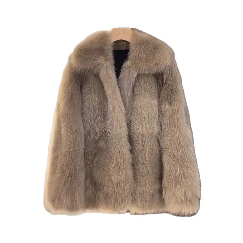 Imitation Fur Fashion Ladies\' Coat Medium Long Fur Autumn And Winter 2024 New Mao Mao Korean Temperament Jacket Keep Warm Top