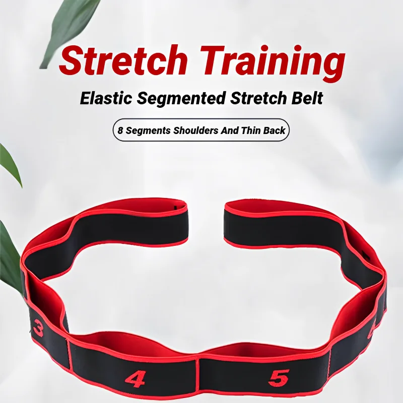 8 Section Style Dance Resistance Band Yoga Stretching Pilates Fitness Digital Elasticity Elastic Stretch Training Tension Belt image 2