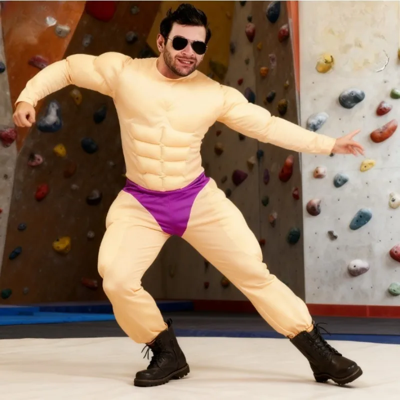 Camisa con efecto musculoso para hombre, disfraz de Halloween, superhéroe, Cosplay, fiesta, Top