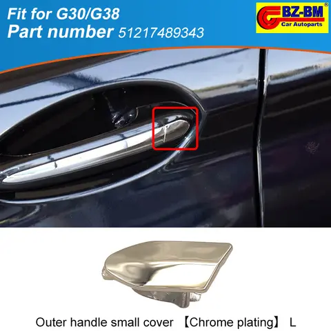 BMW G30/G38 자동 전면 잠금 해제 크롬 커버 부품 용 자동차 외부 핸들 열쇠 구멍 커버 51217489343