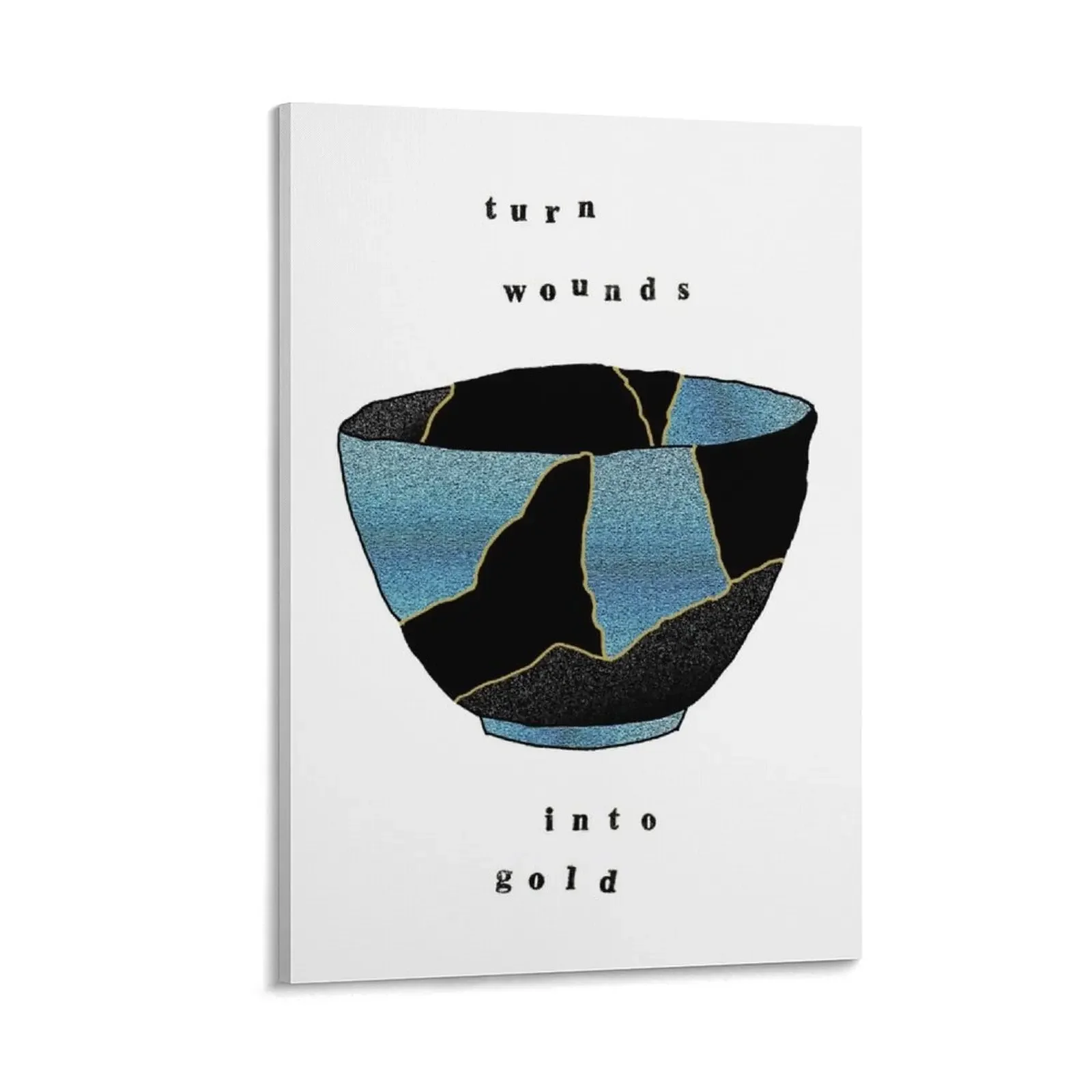

Kintsugi Wounds Into Gold Canvas Painting Luxury living room decoration poster mural room decors aesthetic