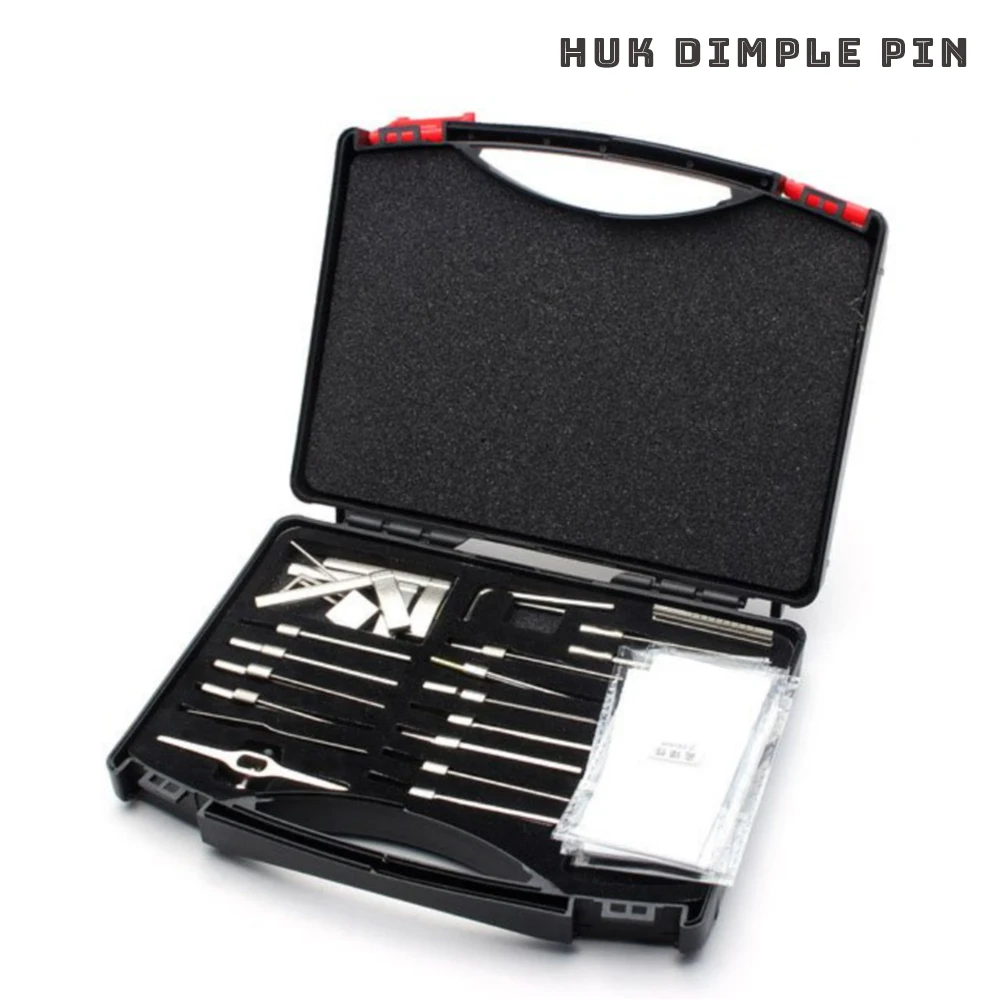 

HUK Dimple Pin Impressioning Set With Protection Case Hardware Tools Professional Locksmith Tool