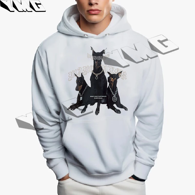 

Cool Dog Printed Hoodie Fashionable Design Men's and Women's Sportswear Wool Oversized Loose Thick Casual Hoodie Y2K PUNK