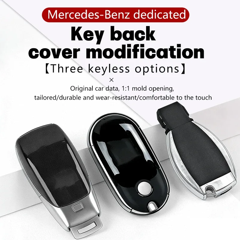 Replacement Key Shell Part Car Key Fob Case Back Cover Protective Shell Case Fit for Mercedes C/E/S/GLK/GLC Class & E300 C260
