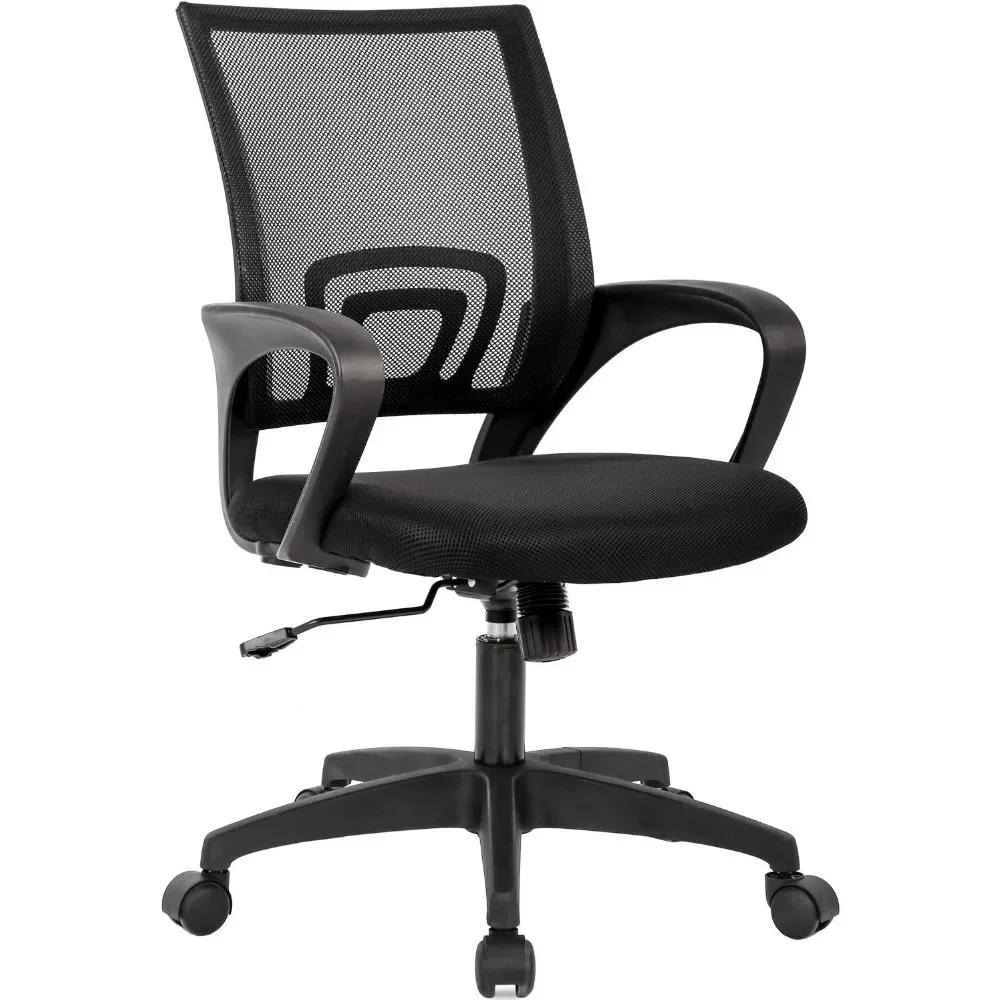 Silla ergonómica de escritorio para el hogar y oficina, sillón de ordenador de malla con soporte Lumbar, reposabrazos, giratorio, ejecutivo,