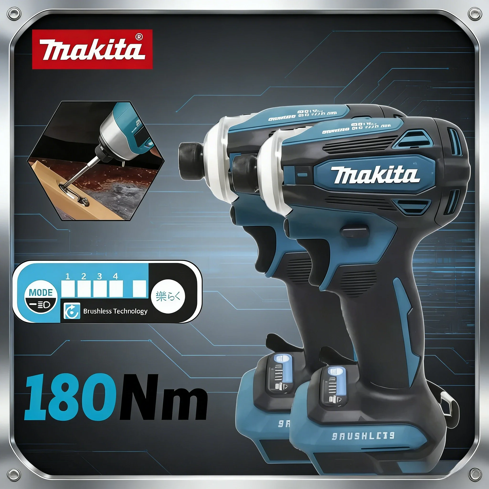 Makita high power brushless impact Drill  DTD173  screwdriver driver Rechargeable high torque Cordless electric driver Tool