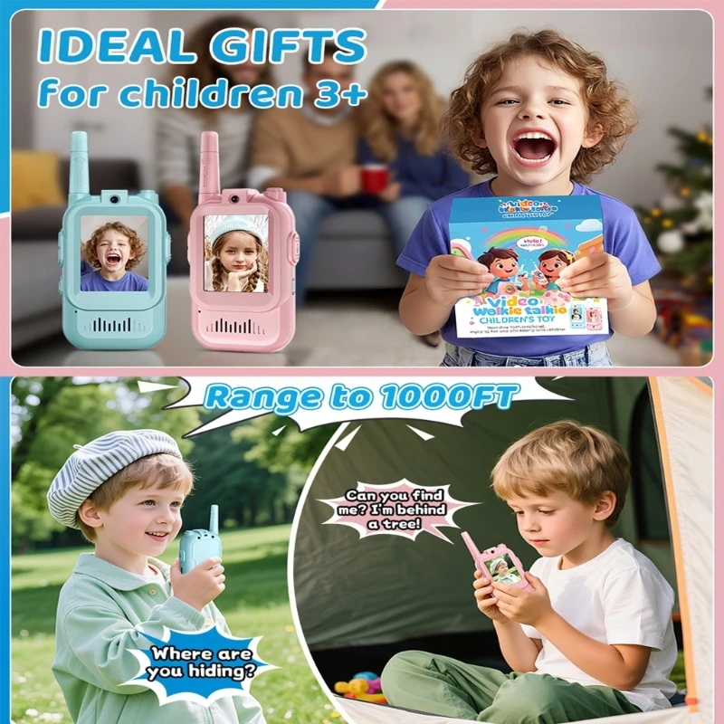 Kinder-Video-Walkie-Talkie-Spielzeug-Kommunikationstool mit klarem Fernklang 15UB