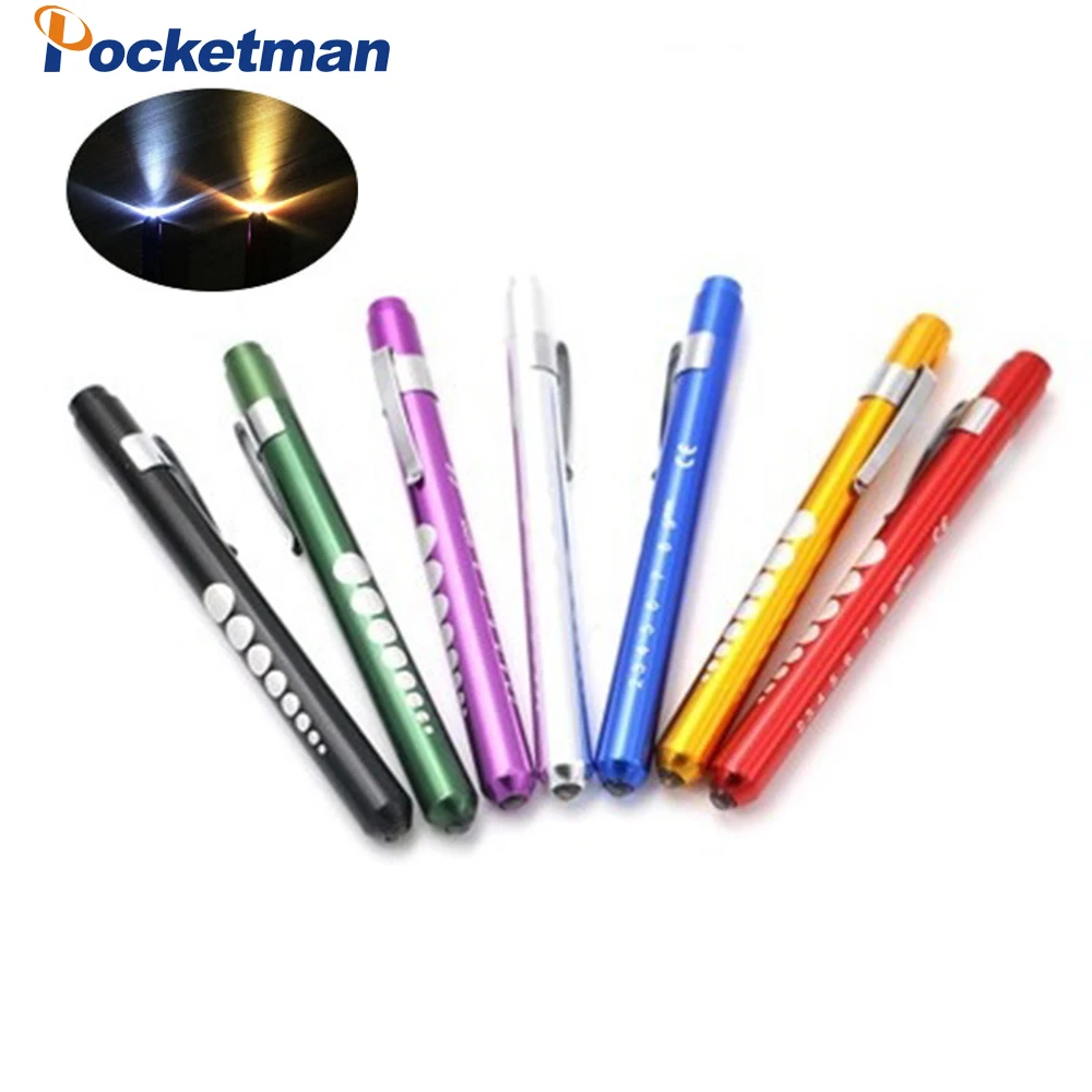 Mini LED Pen Light with Pupil Gauge and Ruler Detector Torch Tactical Flashlight Penlights Medical Pen Lights for Nurses Doctors