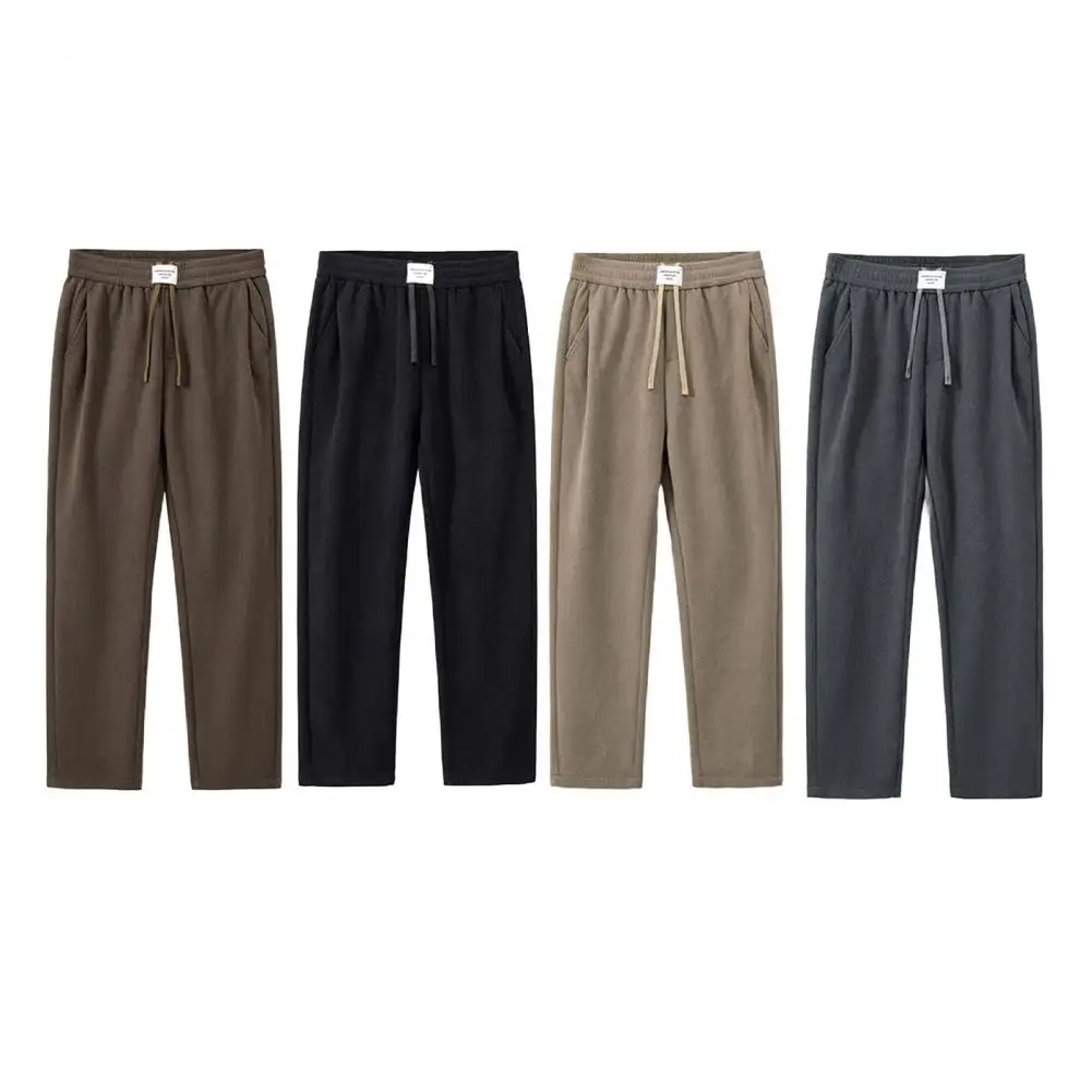 

Autumn And Winter Loose Ankle Multi Pocket Work Pants For Men Winter Oversized Sports Pants With Plush And Thick Sweatpants